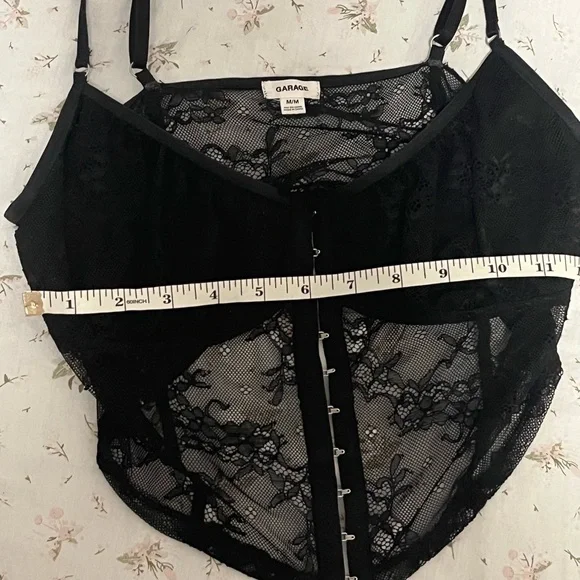 Garage sheer black lace top - Picture 2 of 5